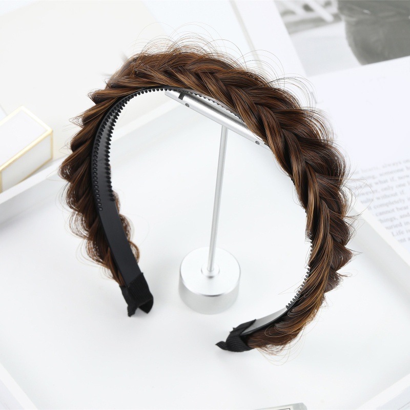 Băng Đô Bện Tóc Chống Trượt Kiểu Xương Cá