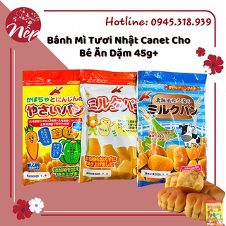 Date 2022 Bánh Mì Tươi Nhật Canet Cho Bé Ăn Dặm 45g+