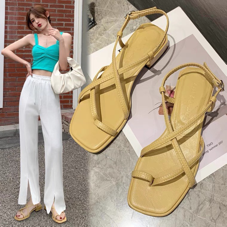 Sandal 3 phân xỏ ngón, dép dây MIDUKA chống trơn trượt đi biển, thoáng chân chuẩn size 35-39 ba màu Trắng,Đen, Kem TD06