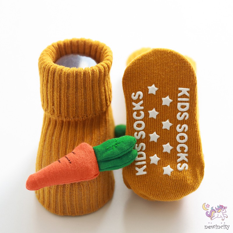 Tất cotton đính trái cây xinh xắn cho bé