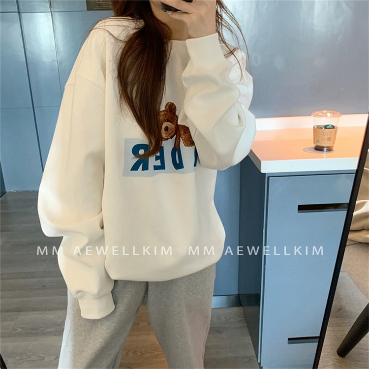 Áo thun nữ dài tay cổ tròn kiểu Hàn Quốc | BigBuy360 - bigbuy360.vn