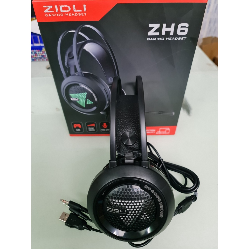 Tai nghe Gaming Zidli ZH6 - 3.5 Led USB Black