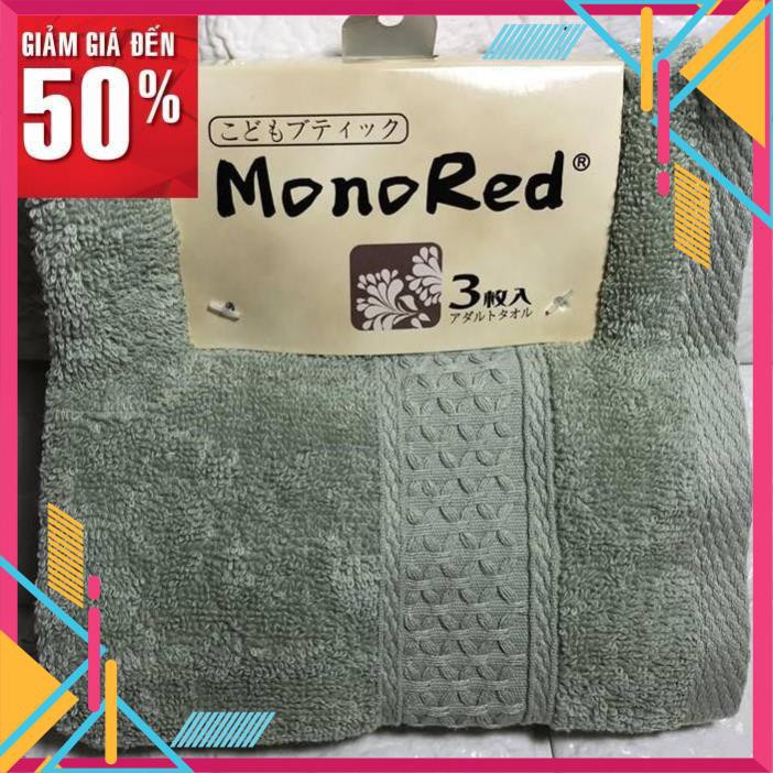 [LOẠI A] COMBO 3 khăn mặt monored nhật cotton siêu mềm mịn cho em bé trẻ con lau rửa cho vuông cao cấp