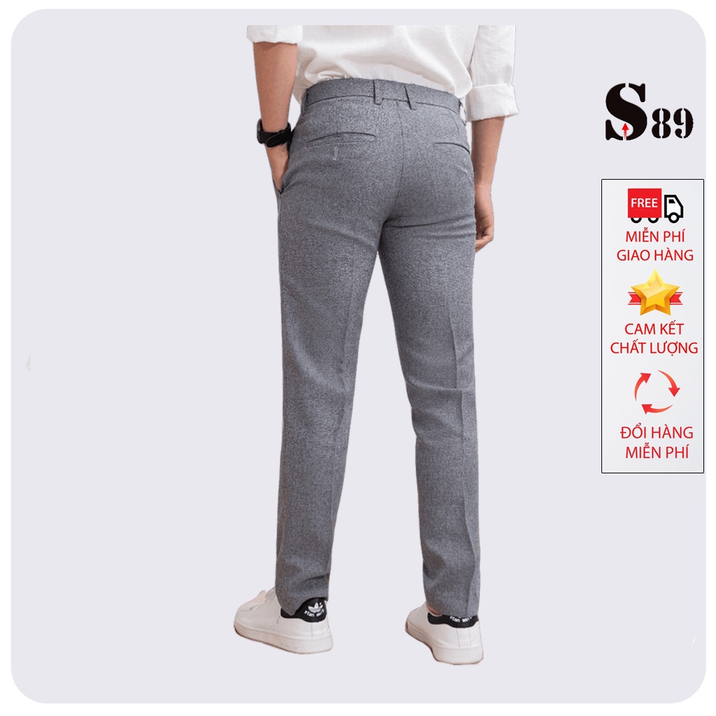 Quần tây (âu) nam hàn quốc màu xám tiêu Tmax form dáng slim fit ống côn