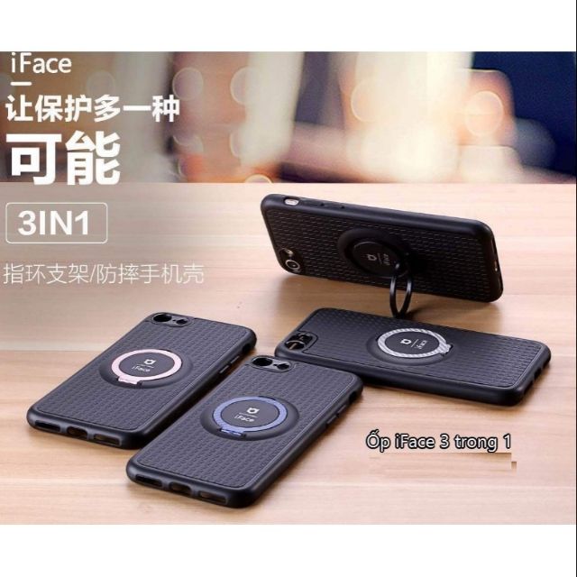 Ốp lưng iFace 3in1 OPPO A37/ Neo9 có giá đỡ điện thoại và nam châm hút trên oto