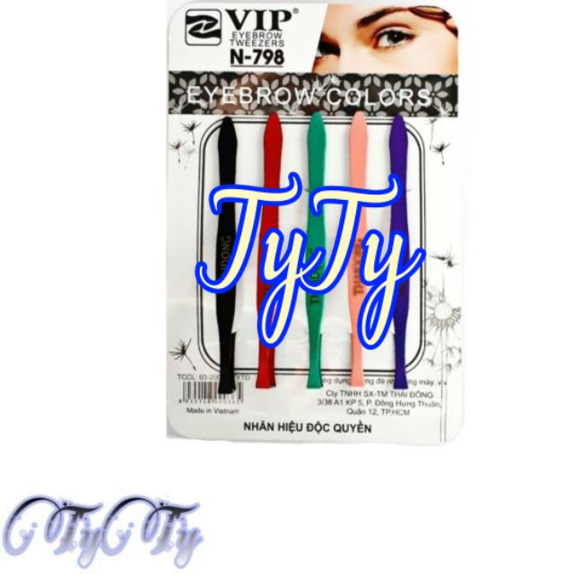 1 Vỉ 10 Cây Nhíp Vip EyeBrow Tweezers N-798