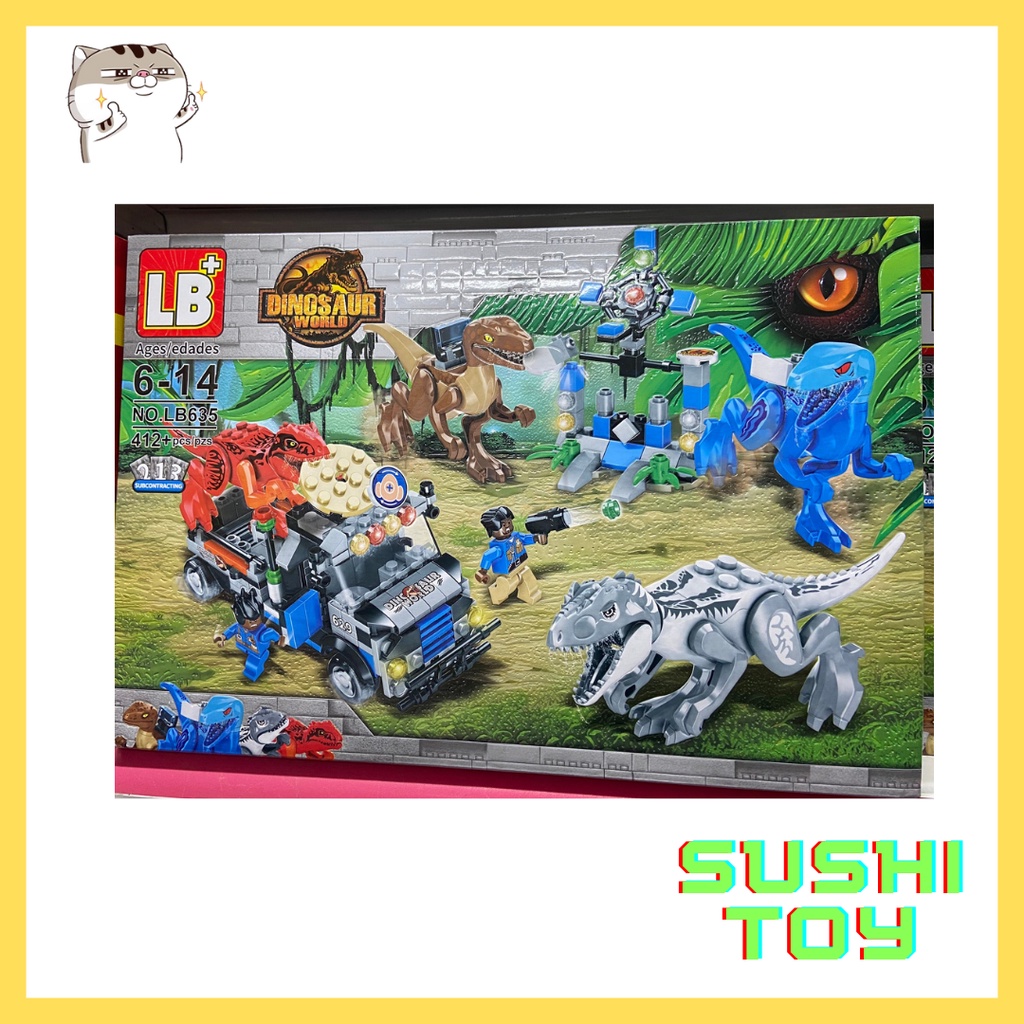 Bộ lắp ráp xếp hình Lego Dinosaur LB635: Trại huấn luyện khủng long (412+ mảnh)