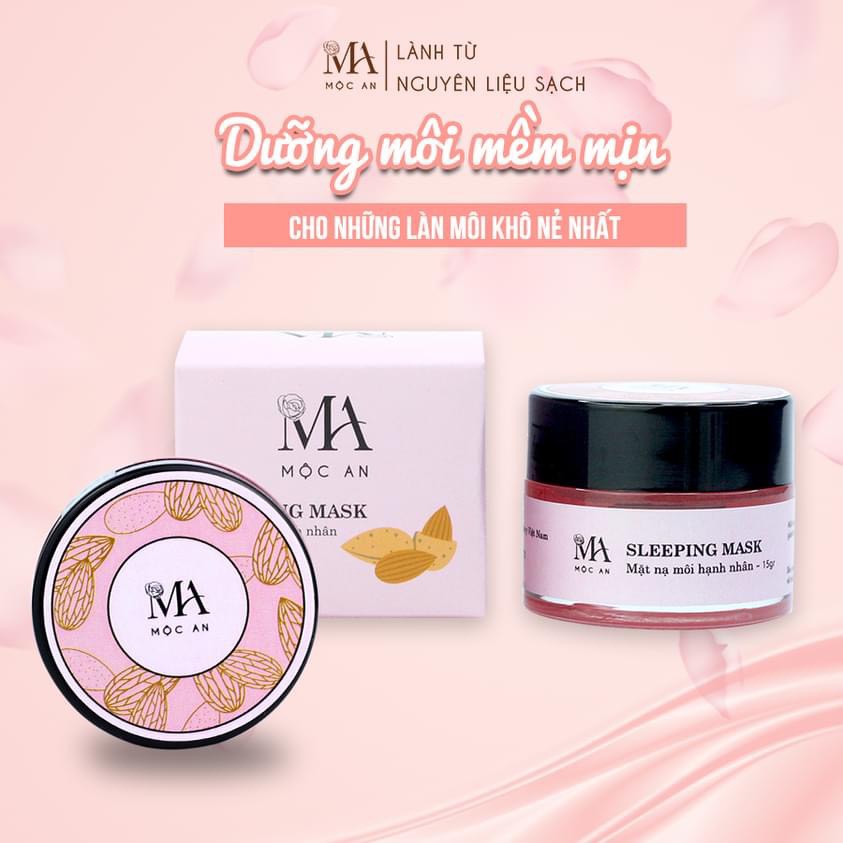 Mặt Nạ Ngủ Môi Sleeping Mask Mộc An Dưỡng Hồng, Giảm Thâm Môi, Cho Đôi Môi Căng Bóng, Mềm Mịn 15g