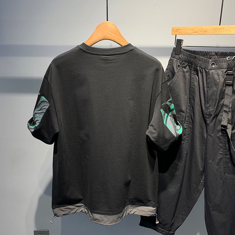 Áo Thun Tay Ngắn Dáng Rộng Phong Cách Hàn Quốc Dễ Phối Đồ Thời Trang Cho Nam