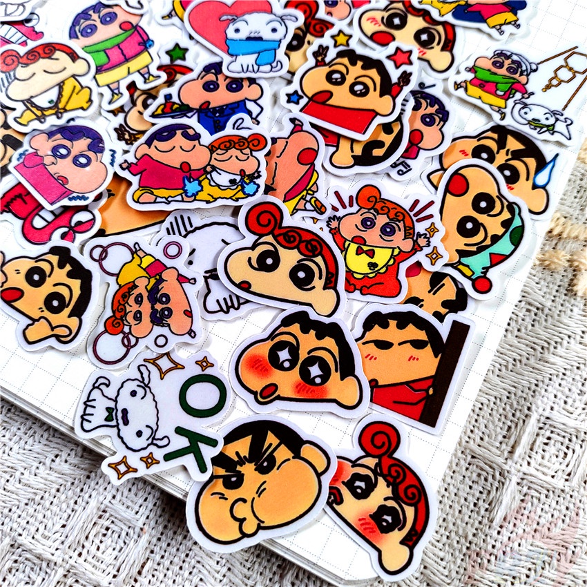 ★★★ Sticker Dán Trang Trí Nhật Ký Hình Cậu Bé Bút Chì Shin-chan Q-11 ★★★ Bộ 50 Miếng Dán Trang Trí Album Thời Trang DIY Kích Thước 2~3cm
