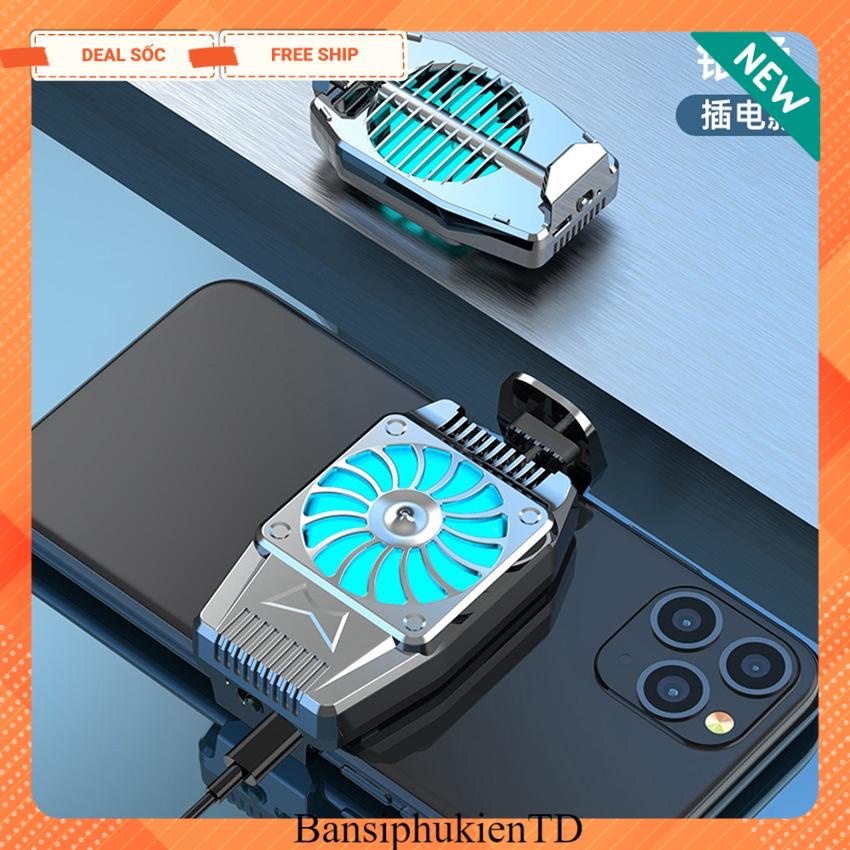 Quạt tản nhiệt điện thoại sò lạnh G6 , H15 chơi PUBG FF ROS Kẹp 2 chiều