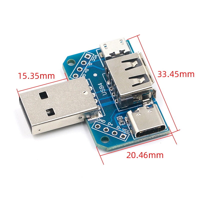1 Đầu Chuyển Đổi Mini Micro Usb Sang Dip 2.54 Type-C Usb2.0 3.0 | BigBuy360 - bigbuy360.vn