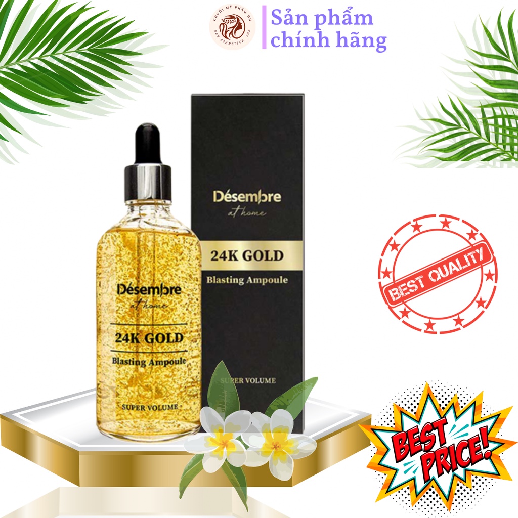 Tinh Chất Cô Đặc Dưỡng Da Desembre 24K Gold Căng Bóng Mịn Màng, Ngăn Ngừa Lão Hóa Da, Tái Tạo Làn Da