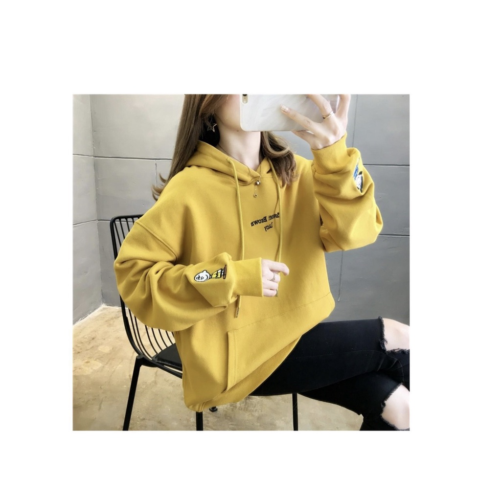 Áo nỉ hoodie thêu cậu bé mũ 2 lớp (6LN-00)