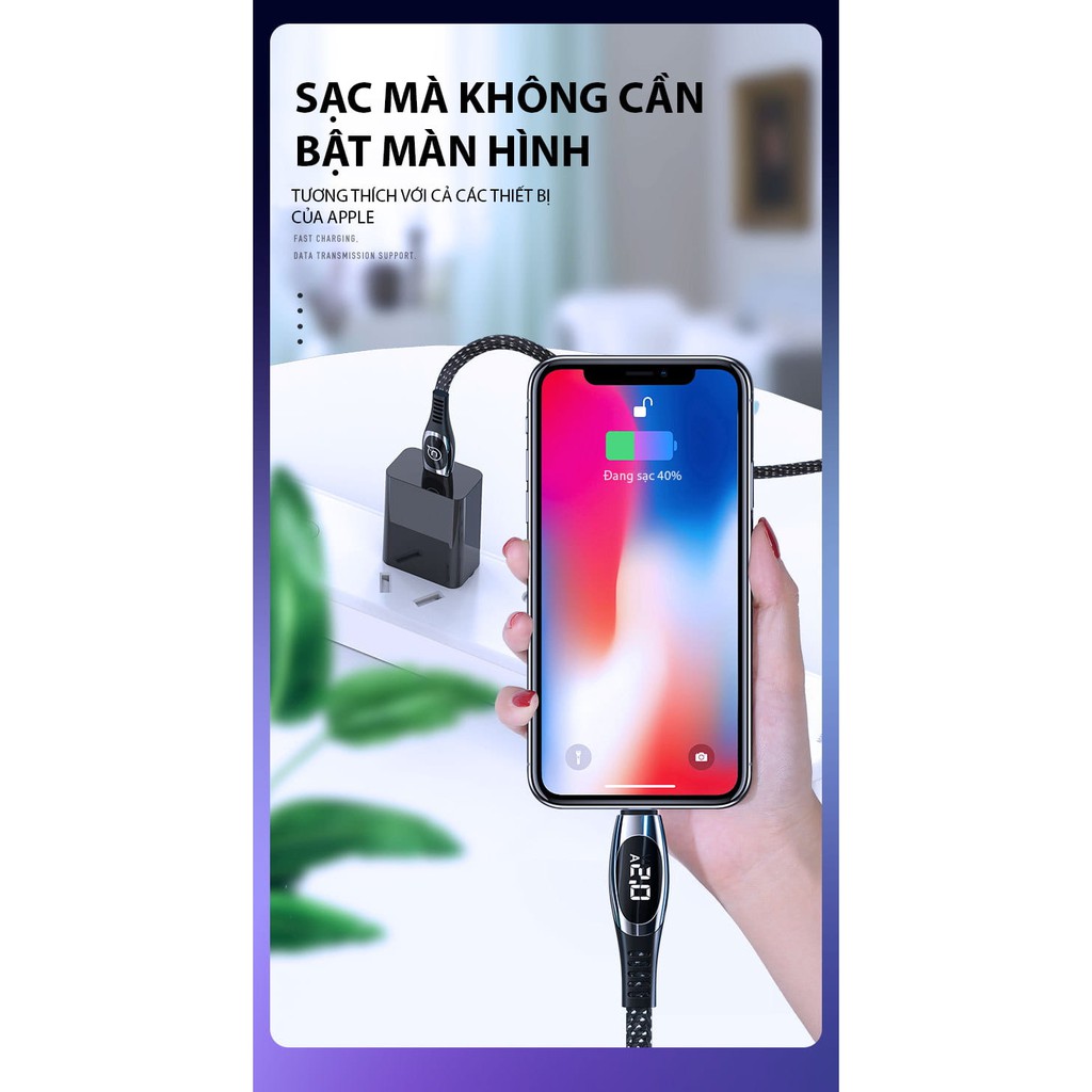 [Mã 2404EL10K giảm 10K đơn 20K] [Siêu Phẩm] - Cáp sạc USAMS U36 Lightning- dành cho dòng Iphone