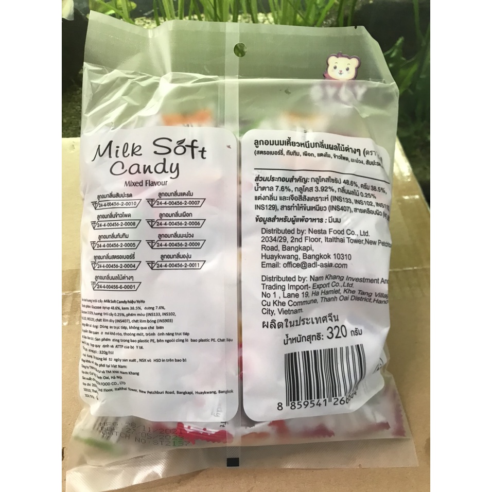 Kẹo Sữa Mềm Dẻo YOYO Hương Trái Cây Hỗn Hợp Milk Soft Candy