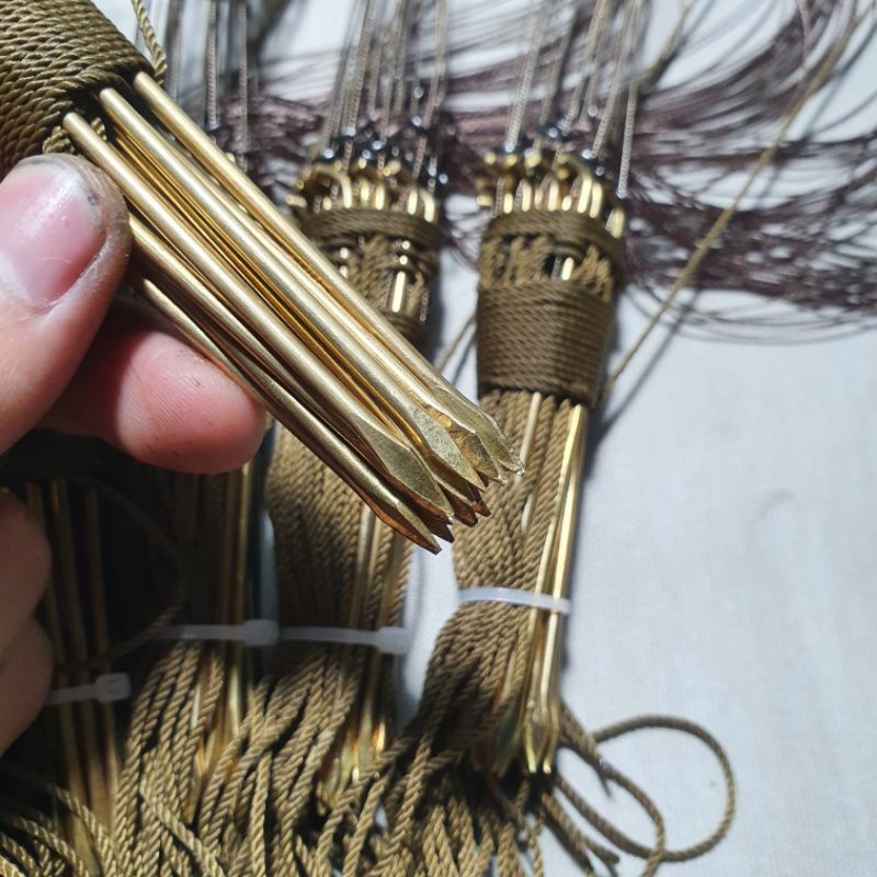 Giò bẫy gà rừng 432 chân đồng khoan lỗ khoen đúc bộ 20 chân