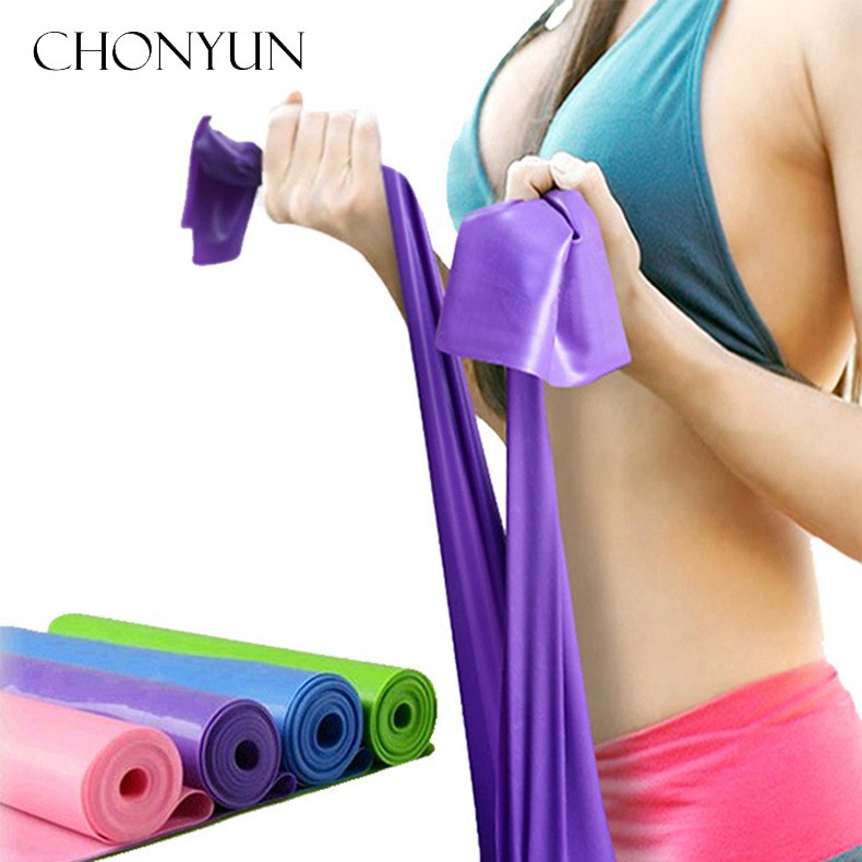Dây kháng lực cao su tập yoga dài 1.5m nhiều màu tùy chọn