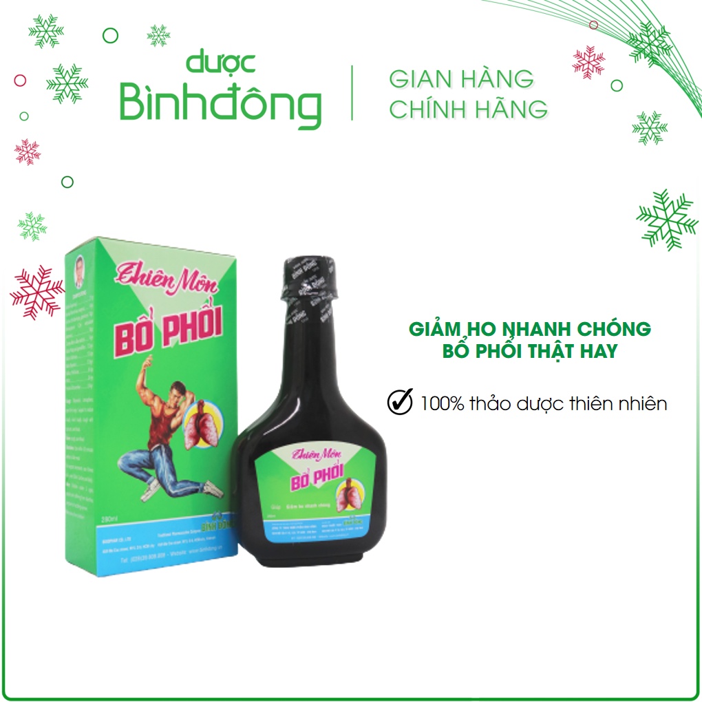 [Bạn mới nhập COSHBM -50% đơn 0Đ] Thiên Môn Bổ Phổi Bình Đông – Giảm ho nhanh chóng, Bổ phổi thật hay – Chai 280ml