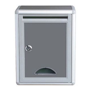 Vintage Aluminum Alloy Lockable Secure Mail Letter Post Box Mailbox Post Box for