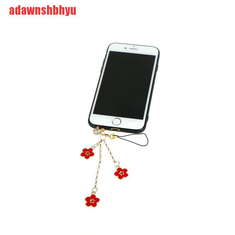 [adawnshbhyu]Drip three flower phone dust plug cellphone accessories 3.5mm earphone dust plug