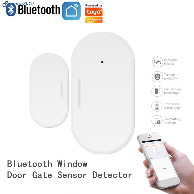 【Ready Stock】 Tuya Bluetooth Smart Window Door Gate Sensor Detector Smart Life Tuya App Smart Home Security Alarm System 【queen2019】