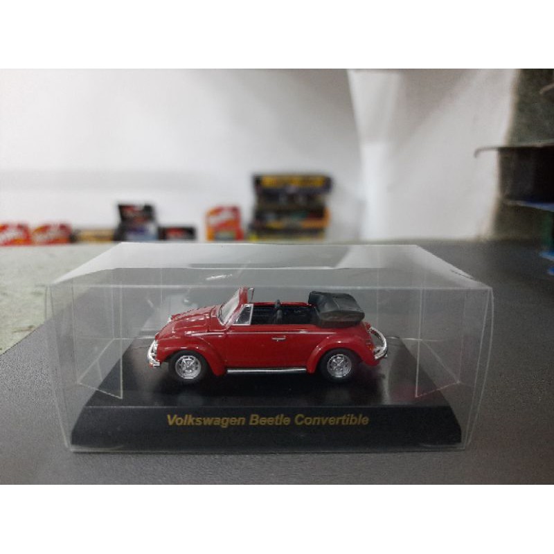 xe Mô hình Kyosho tỉ lệ 1:64 - Volkswagen beetle màu đỏ mui trần