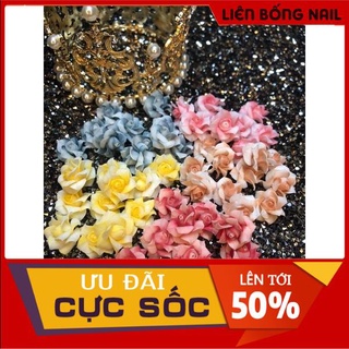 Hoa hồng - có video - hoa bột nail - hoa nail - hoa móng