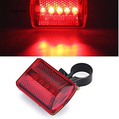 Đèn hậu cho xe đạp 5 bóng LED đỏ 7 chế độ