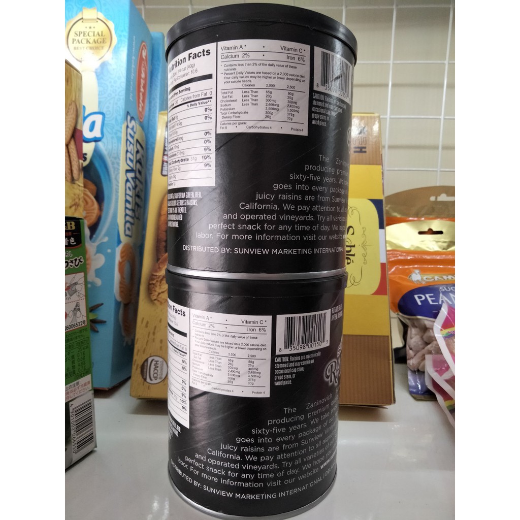 Nho Khô Mỹ Sunview Raisins 425g (Thập Cẩm) Date 2022