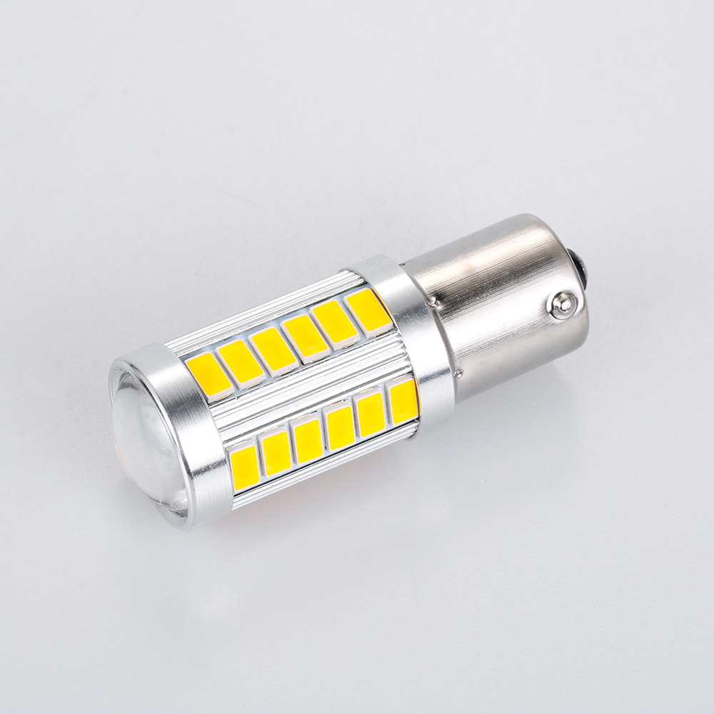 Đèn led 33smd 1156 Bau15S góc chiếu 150° ánh sáng trắng cho xe hơi tiện dụng