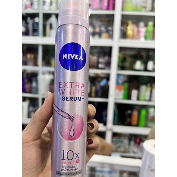 xịt khử mùi nivia sirum  Extrawhite 100 ml làm trắng nách giúp vùng da dưới cánh tay luôn khô thoáng trắng mịn