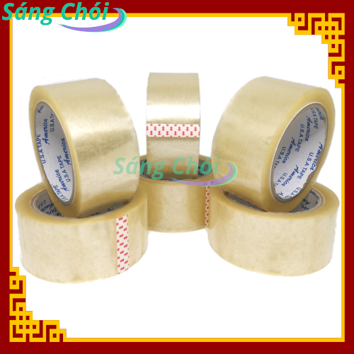 1 Cây (6 Cuộn) Băng Keo Trong OPP Cao Cấp  4.8cm x 100yard Dính Cao Đóng Gói 4F8 48 mm x 100 yard