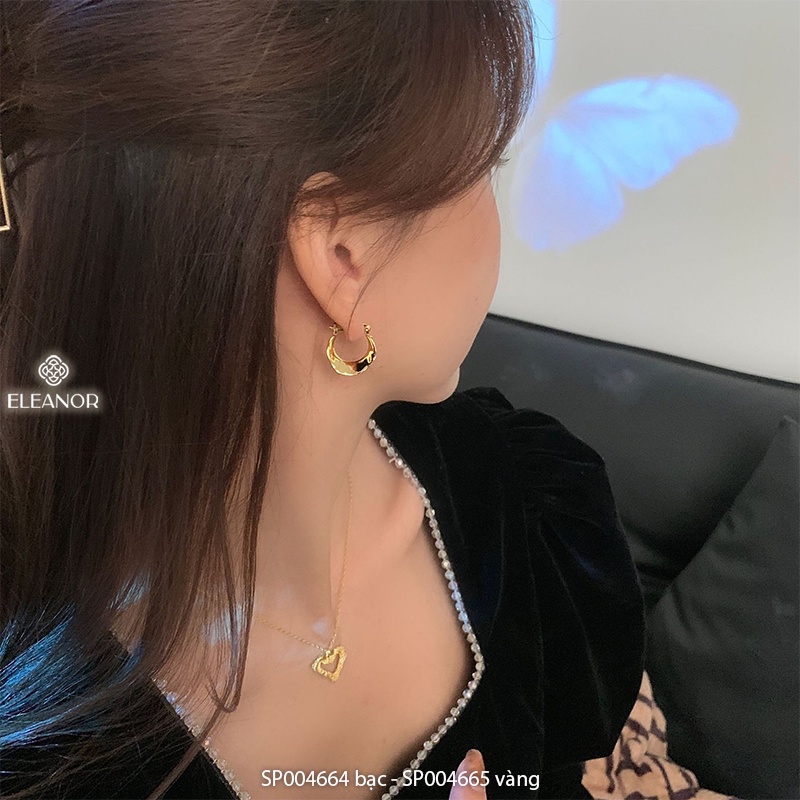 Bông tai nữ Eleanor Accessories vòng tròn phụ kiện trang sức vintage cá tính hợp thời trang