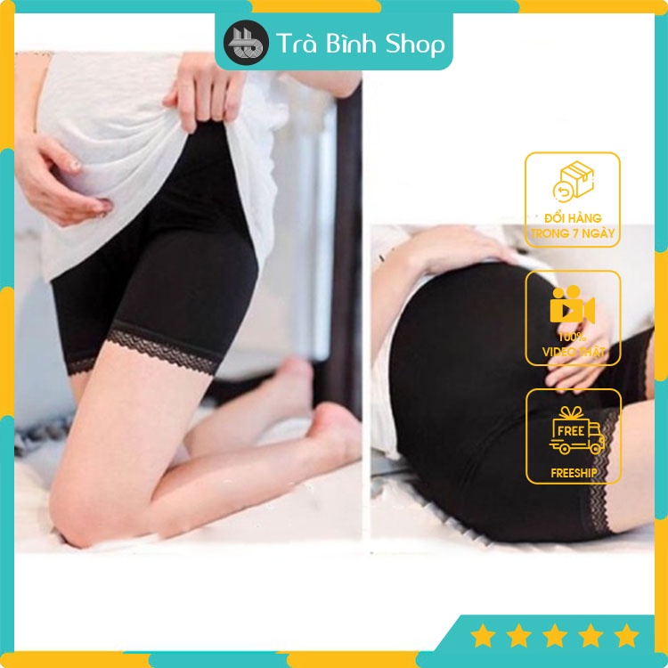 Quần Mặc Trong Váy Cho Mẹ Bầu Ren Gấu Có Cúc Điều Chỉnh