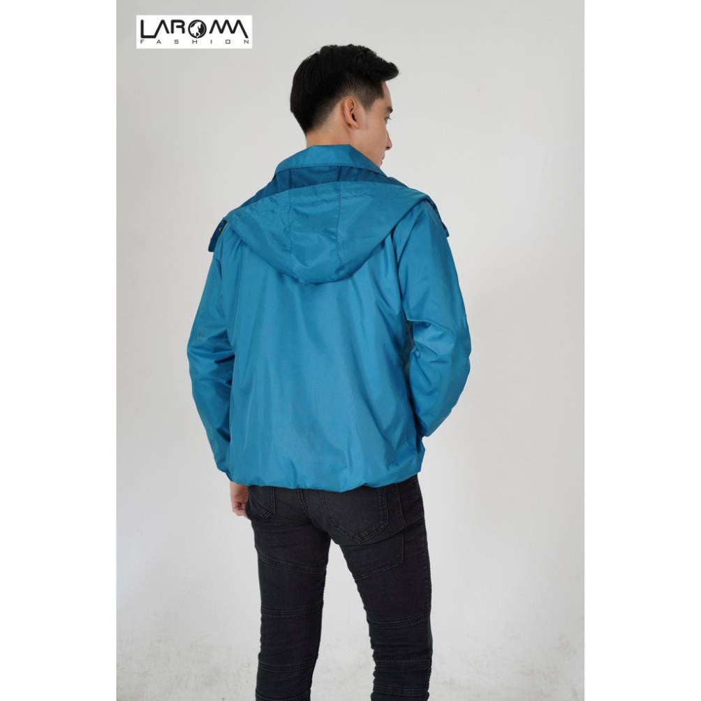 Hàng Mới - Áo gió nam Laroma 2 | Giữ ấm - Cản gió - Mũ rời - 2 lớp HD3