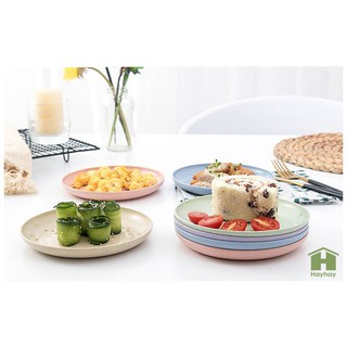 Dĩa tròn nhựa lúa mạch kích thước 15cm