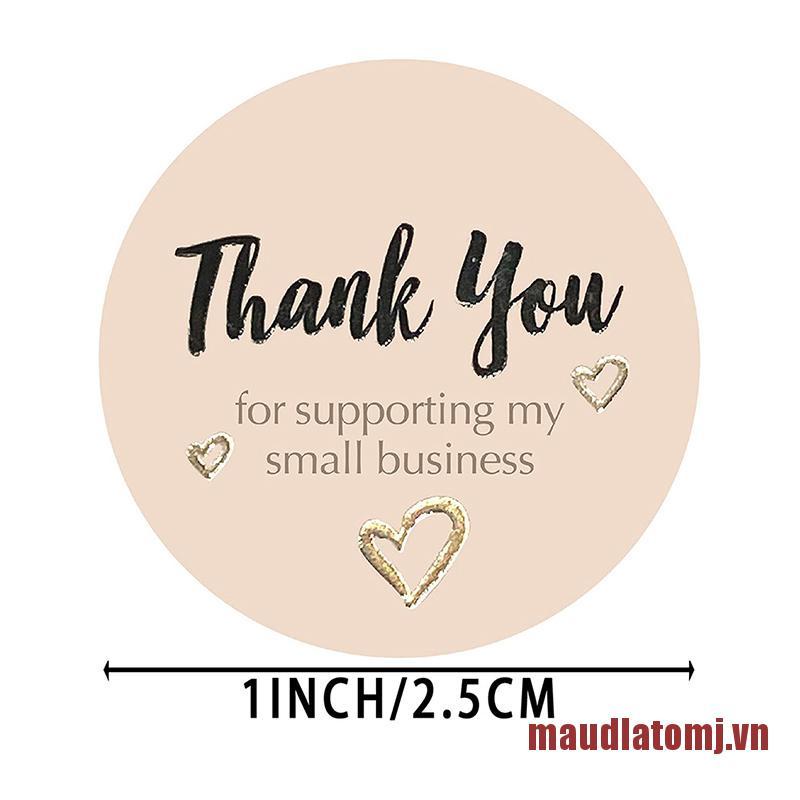 ATOMJ Round Thank You For Supporting My Small Business Hand Made Labels Stick