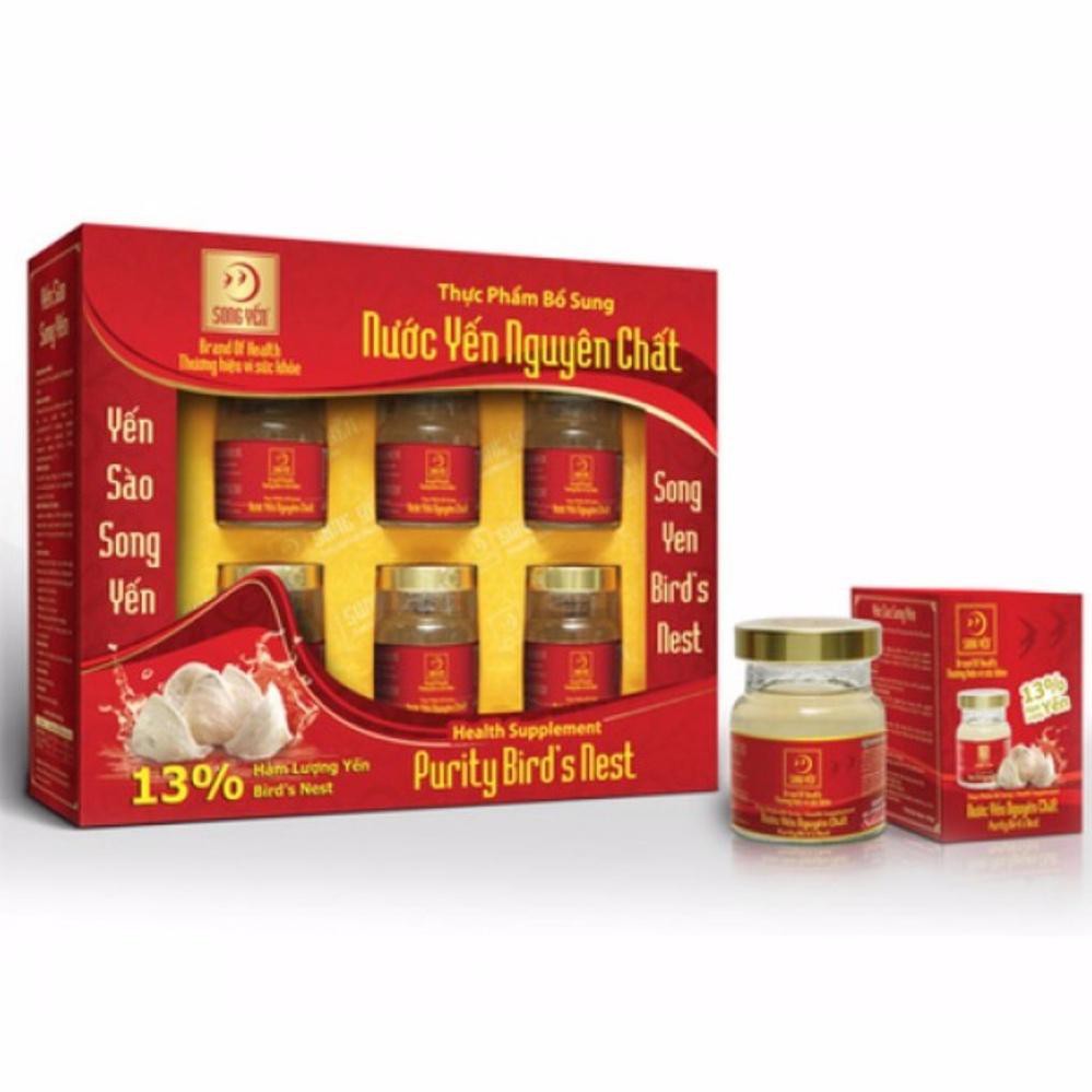 Nước Yến sào Song Yến 13 % yến tổ nguyên chất (6 lọ x 70ml)