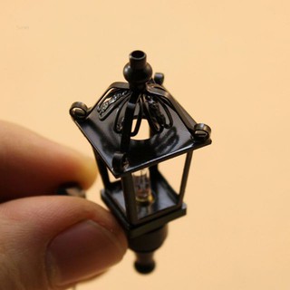 💗Sunei💗Miniature Black LED Light Wall Lamp With Switch For 1:12 Dollhouse Decor