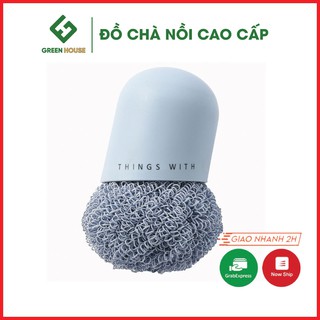 Miếng chà nồi có tay cầm GreenHouse cọ rửa xoong chén, vệ sinh nhà bếp, nhà tắm, đánh bay vết bẩn cứng đầu
