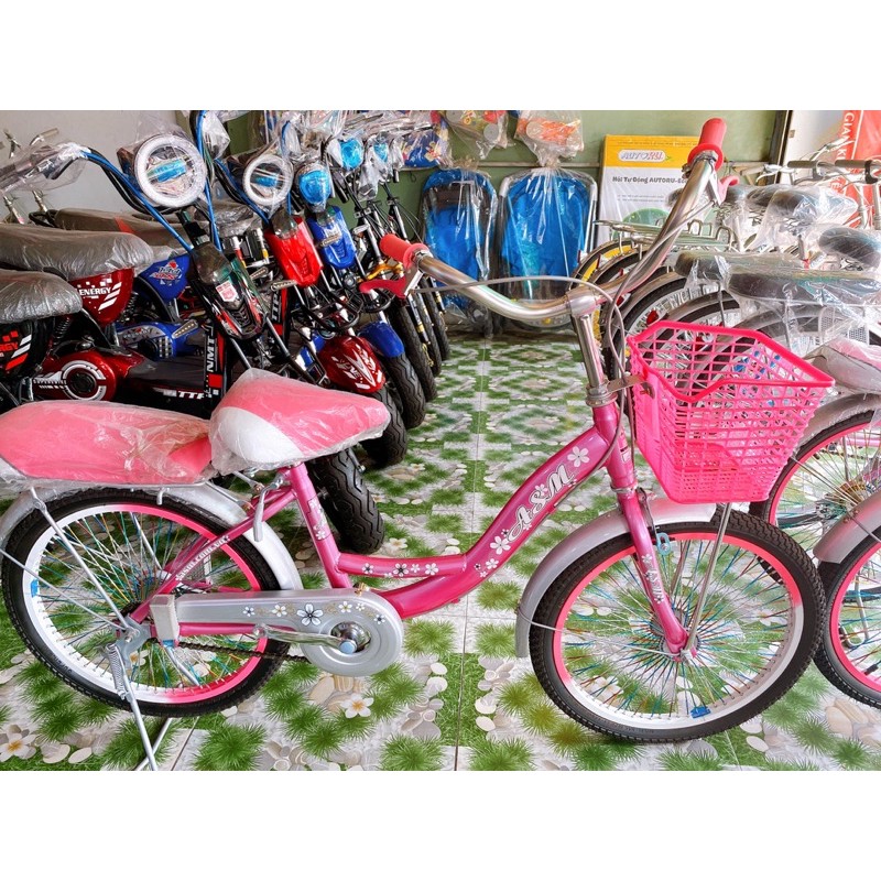 XE ĐẠP TRẺ EM ASM 20IN HỒNG CĂM NHIỀU MỚI