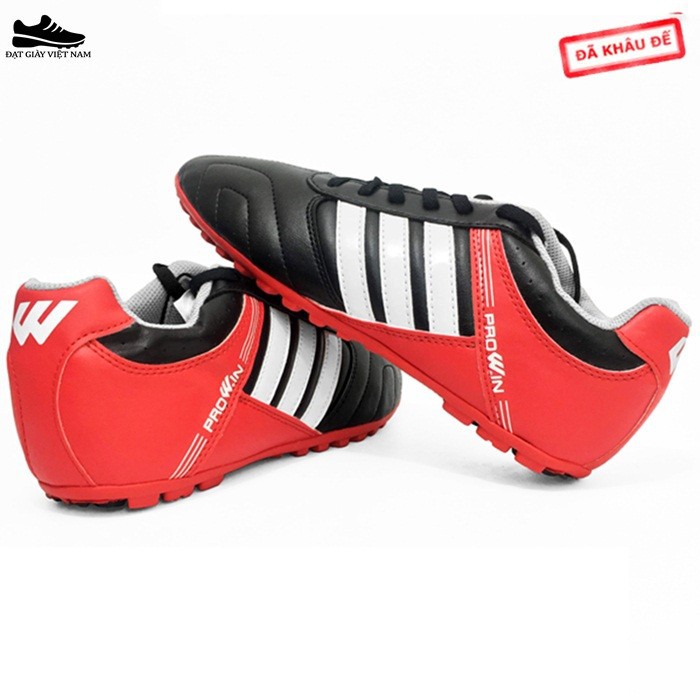 Giày bóng đá, đá bóng, giày đá banh Prowin 3 vạch mẫu mới nhất - màu đỏ