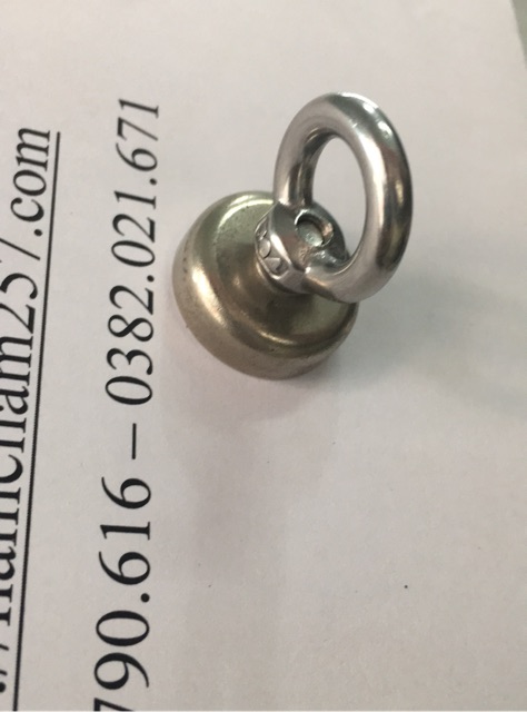 Nam châm móc treo tròn D25mm, làm từ nam châm trắng đất hiếm lực hút siêu mạnh