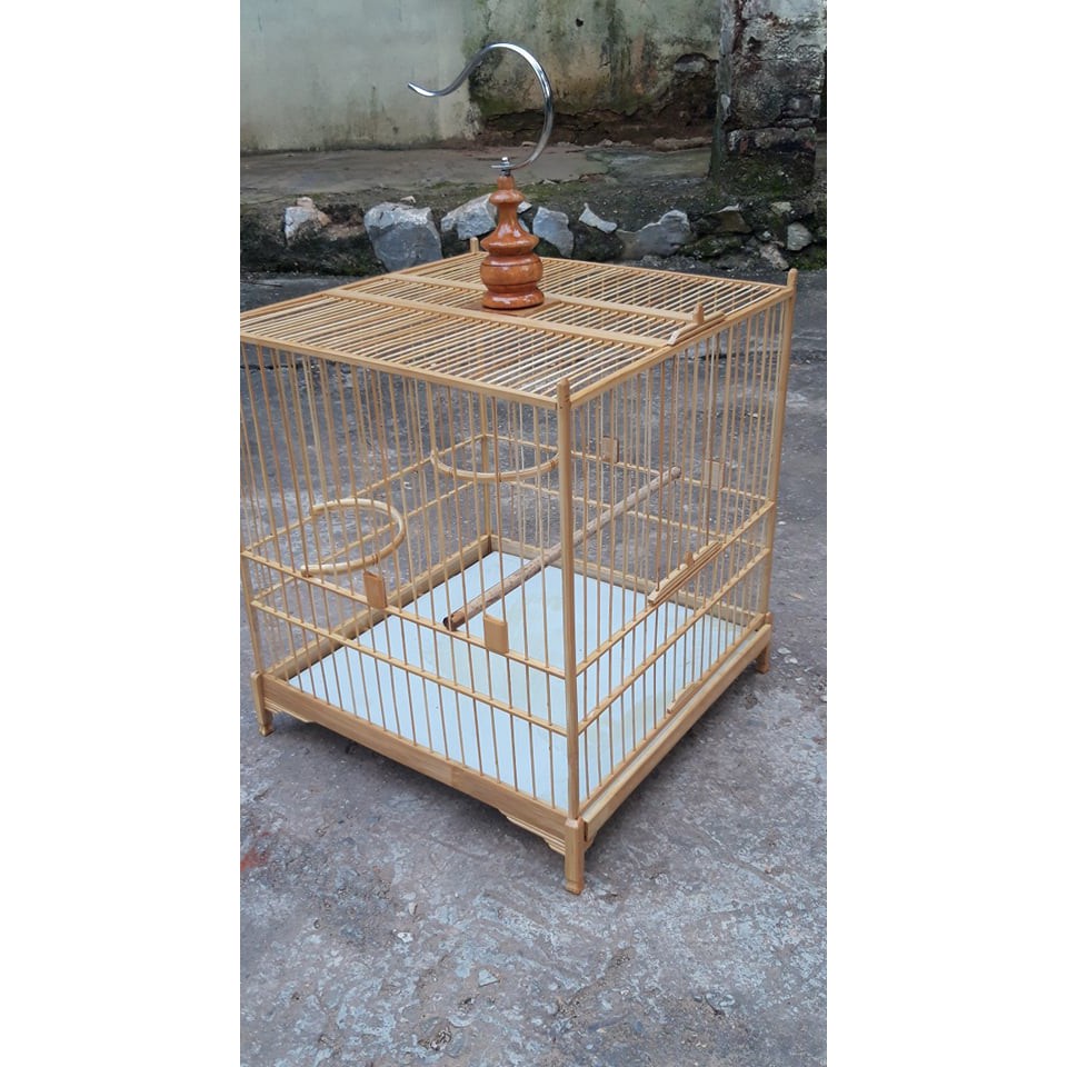 Khung Lồng Chim Halosung Lồng Chào Mào Tự Ráp Mẫu Báng Súng Chất Liệu Trúc, Tre Già Kèm Đủ Phụ Kiện LC94