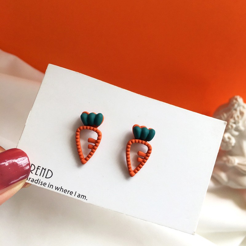 Bông Tai Hình Củ Cà Rốt Dễ Thương A0009