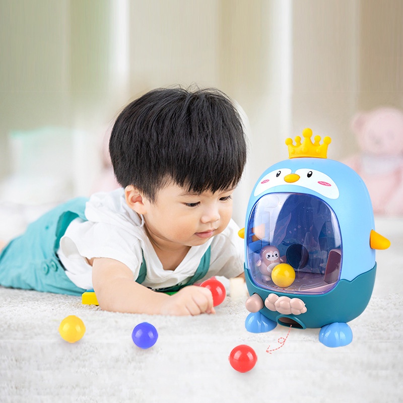 Đồ Chơi Máy Bắn Bóng Đá Hình Chim Cánh Cụt Để Bàn Vui Nhộn