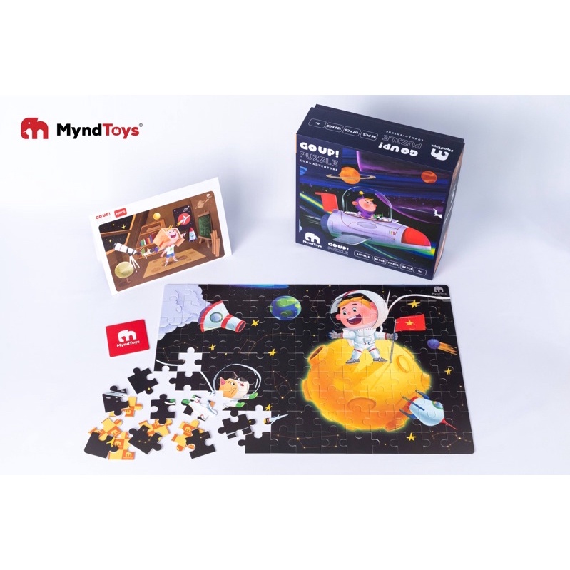 Đồ chơi giáo dục, bộ Xếp Hình MyndToys GO UP! Puzzle Level 5 - Luna Adventure Series P - Cuộc Du Hành Vũ Trụ