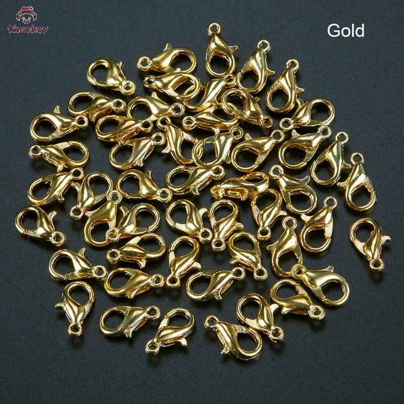 Bộ 50 Móc Cài Tôm Hùm Phù Hợp Cho Vòng Cổ / Vòng Tay Diy 10mm - 16mm