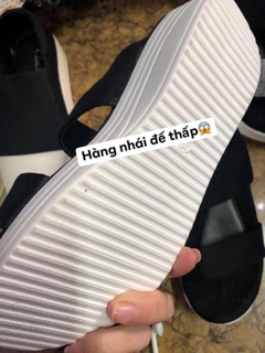 [XÁCH TAY THÁI] Sandal đen bánh mì đế cao 5p
